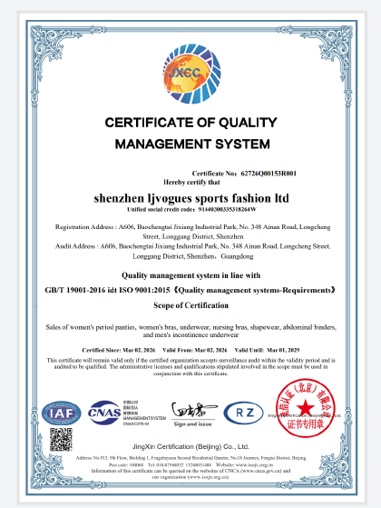 ISO 9001:2015 质量管理体系 证书扫描件预览