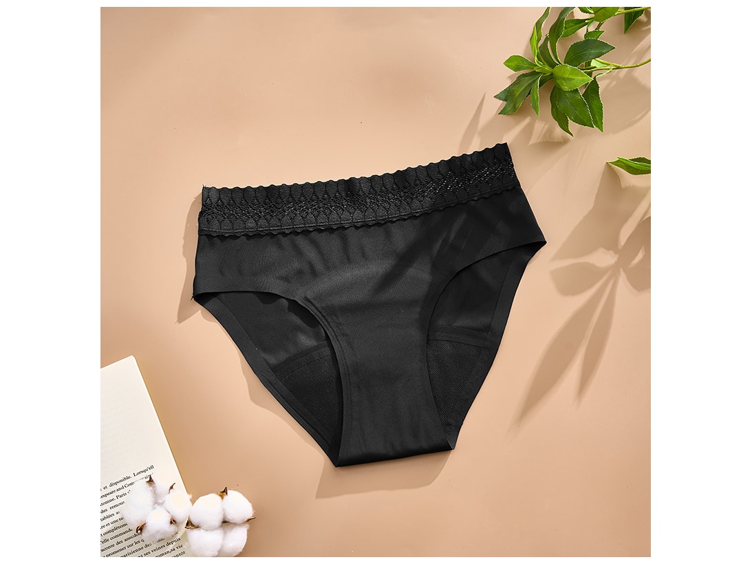 OEKO-TEX 棉质中腰无缝防漏经期内裤 · 4 层日用 · 亲肤基础款 S–XL 实拍图 1